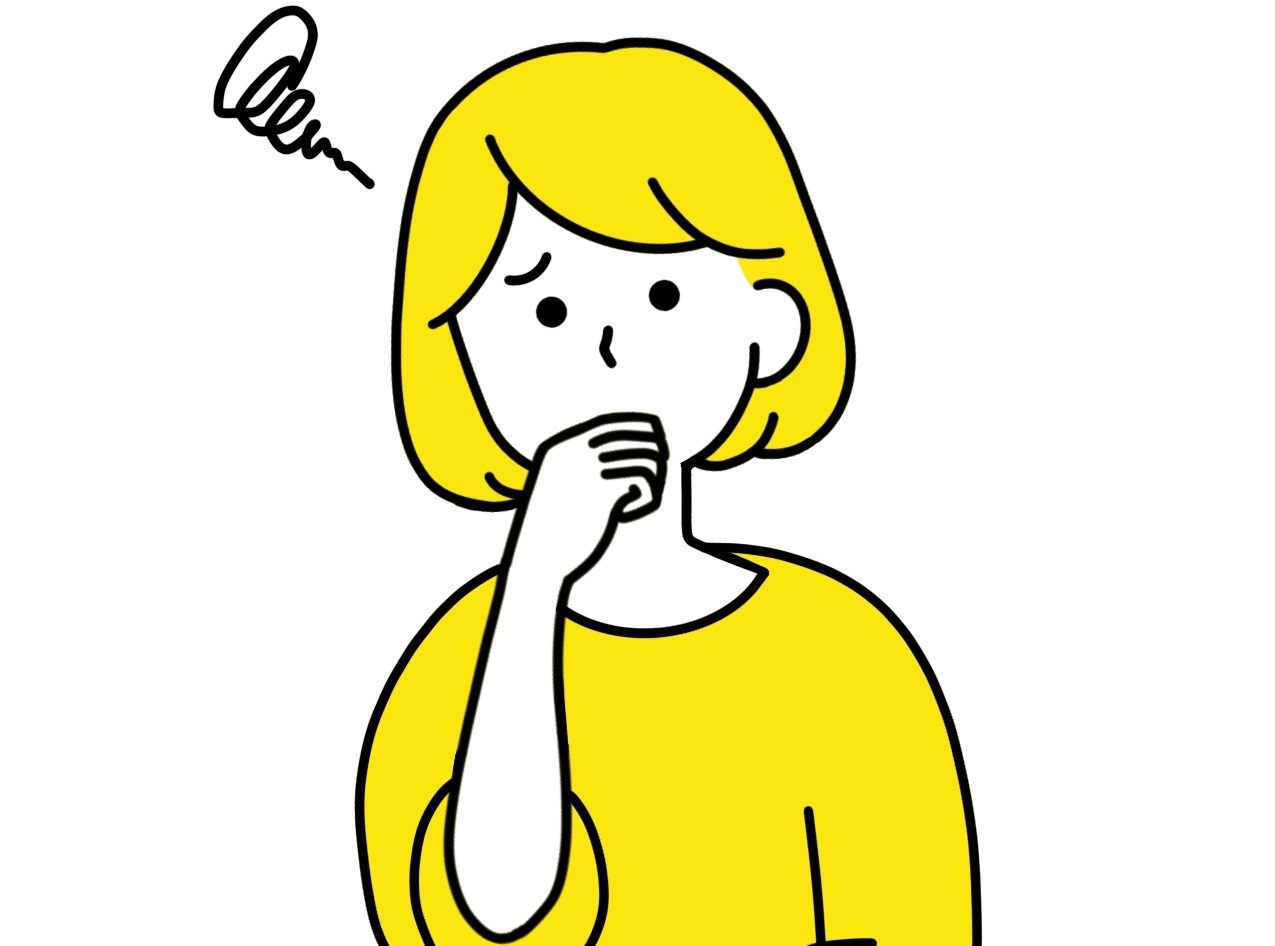選べる車種が限定されることを心配している表情の女性。困惑した様子が表現されています。